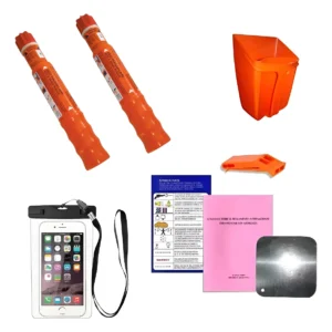 Kit Elementos De Seguridad Nautica Bengala Ripa Silbato Naut