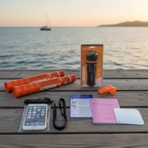 Kit Elementos de Seguridad Náutica : Bengalas, Linterna y Accesorios