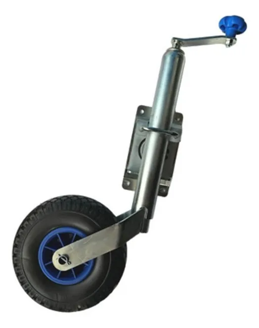 Rueda Timonera Maciza, Rebatible Y Regulable Para Trailer